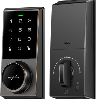 Keyless Entry Door Lock with Touchscreen Keypad and 50 Code Capacity