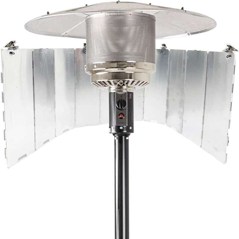 Adjustable Heat Focusing Reflector for Round Natural Gas and Propane Patio Heaters