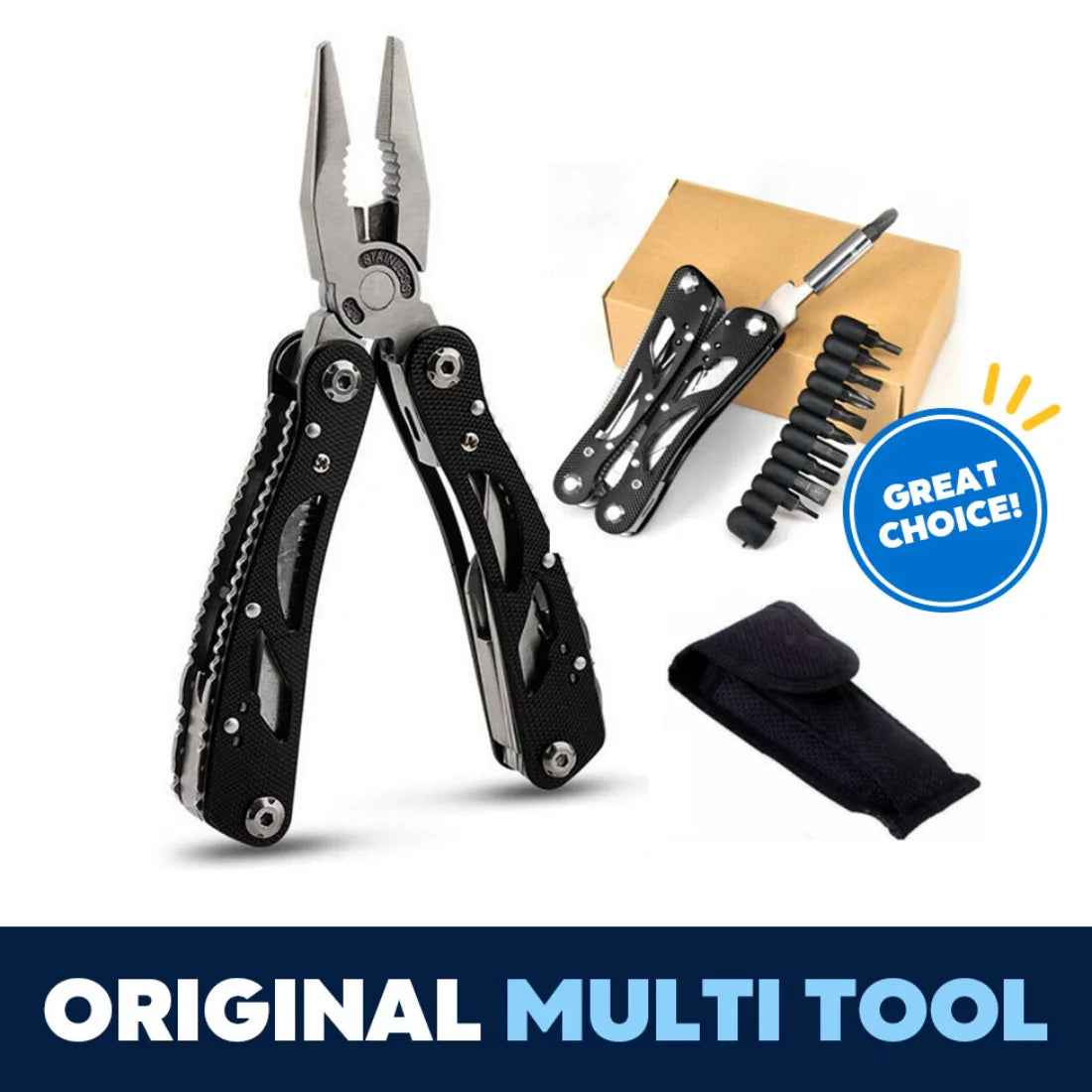 Multi-Purpose Pocket Multitool for Survival, Camping, Hunting, Fishing and Hiking