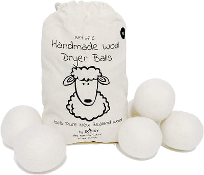  Wool Dryer Balls XL, 100% New Zealand Wool, Reusable Natural Fabric Softener