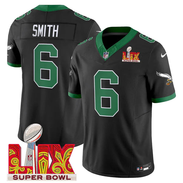 Men's Philadelphia Eagles Devonta Smith Vapor Limited Jersey with Super Bowl LIX Patch