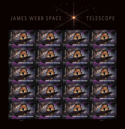 USPS Charles James Webb Space Telescope Forever Stamps - Booklet of 20 Postage Stamps