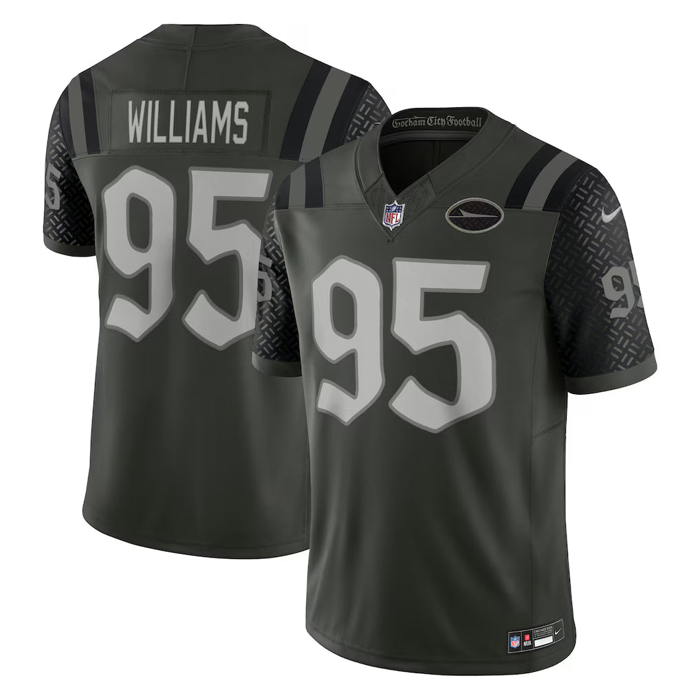 Men’s New York Jets Quinnen Williams Nike 2025 Gotham Green Rivalries Limited Jersey