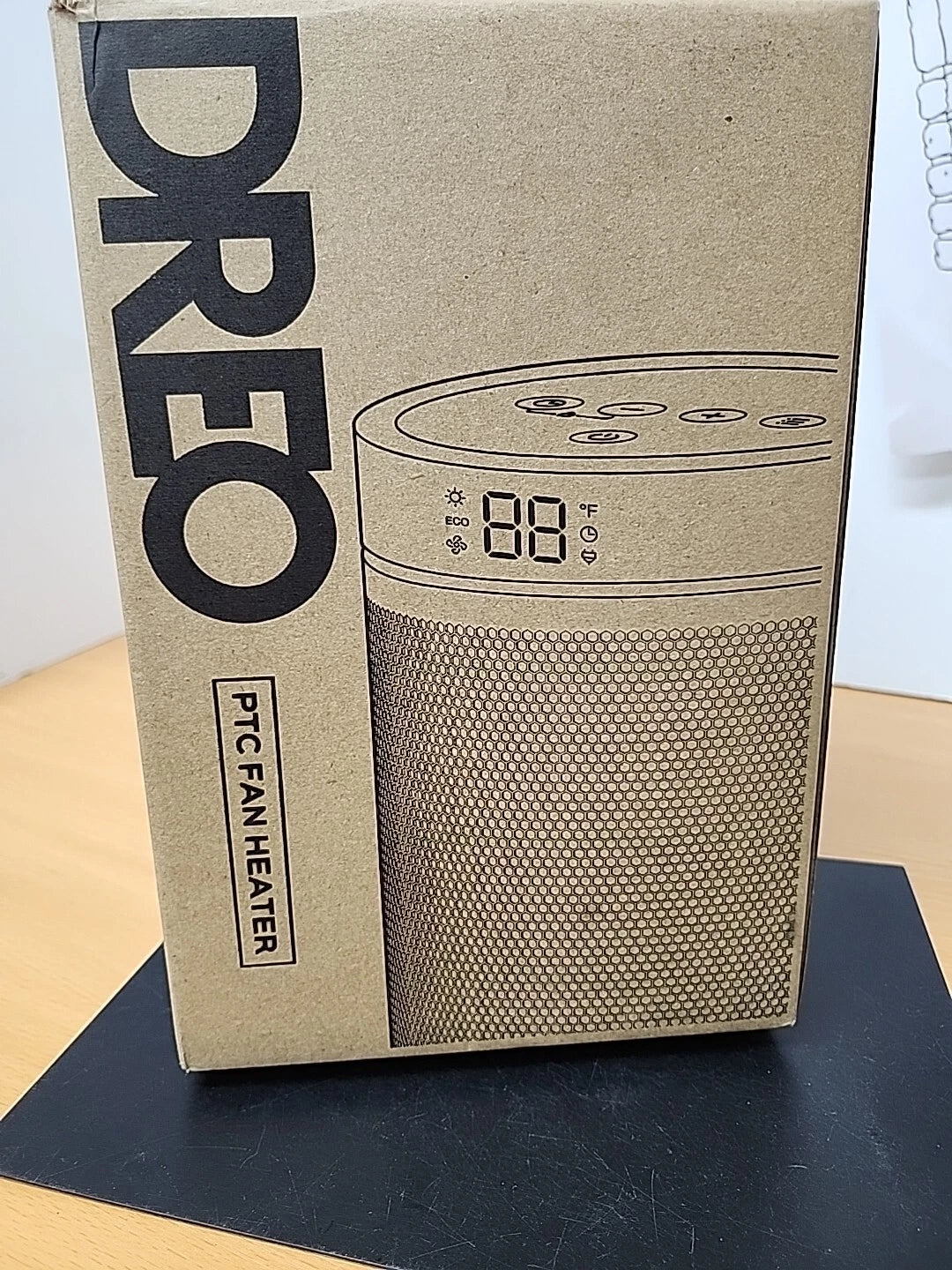DREO PTC Fan Heater DR-HSH006A – 1500W Personal Space Heater Open Box