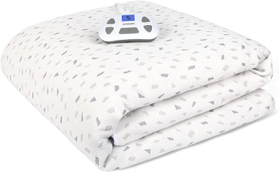 BSTWARM Heated Mattress Pad, Electric Bed Warmer, Mattress Cover with 8-21" Deep Pocket, 10 Heat Settings, 1-12 Hours Timed Off, Machine Washable - Twin 38''X75'', Single Control