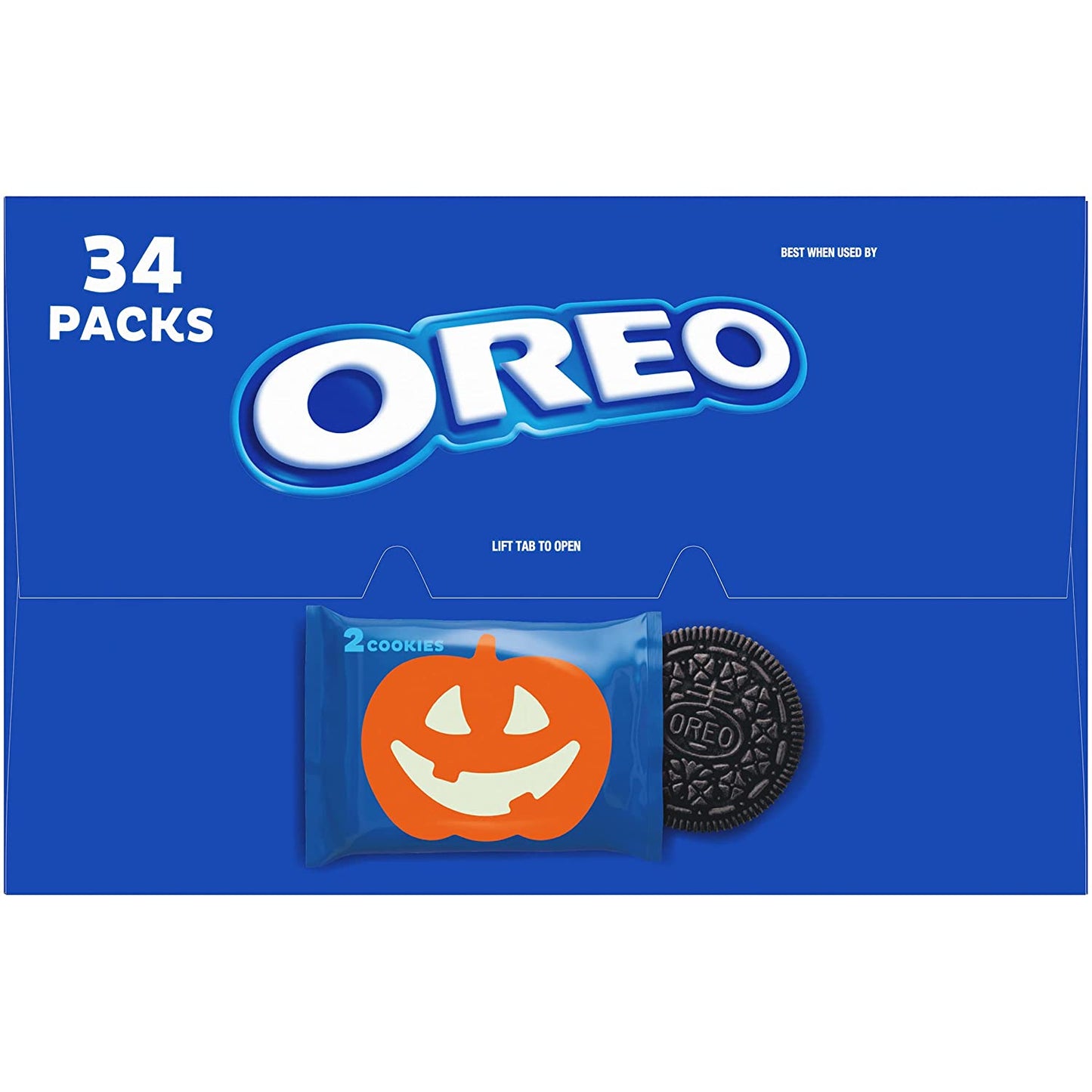 OREO Chocolate Sandwich Cookies, Halloween Cookies, 34 Trick or Treat Bags (2 Cookies per Snack Pack)