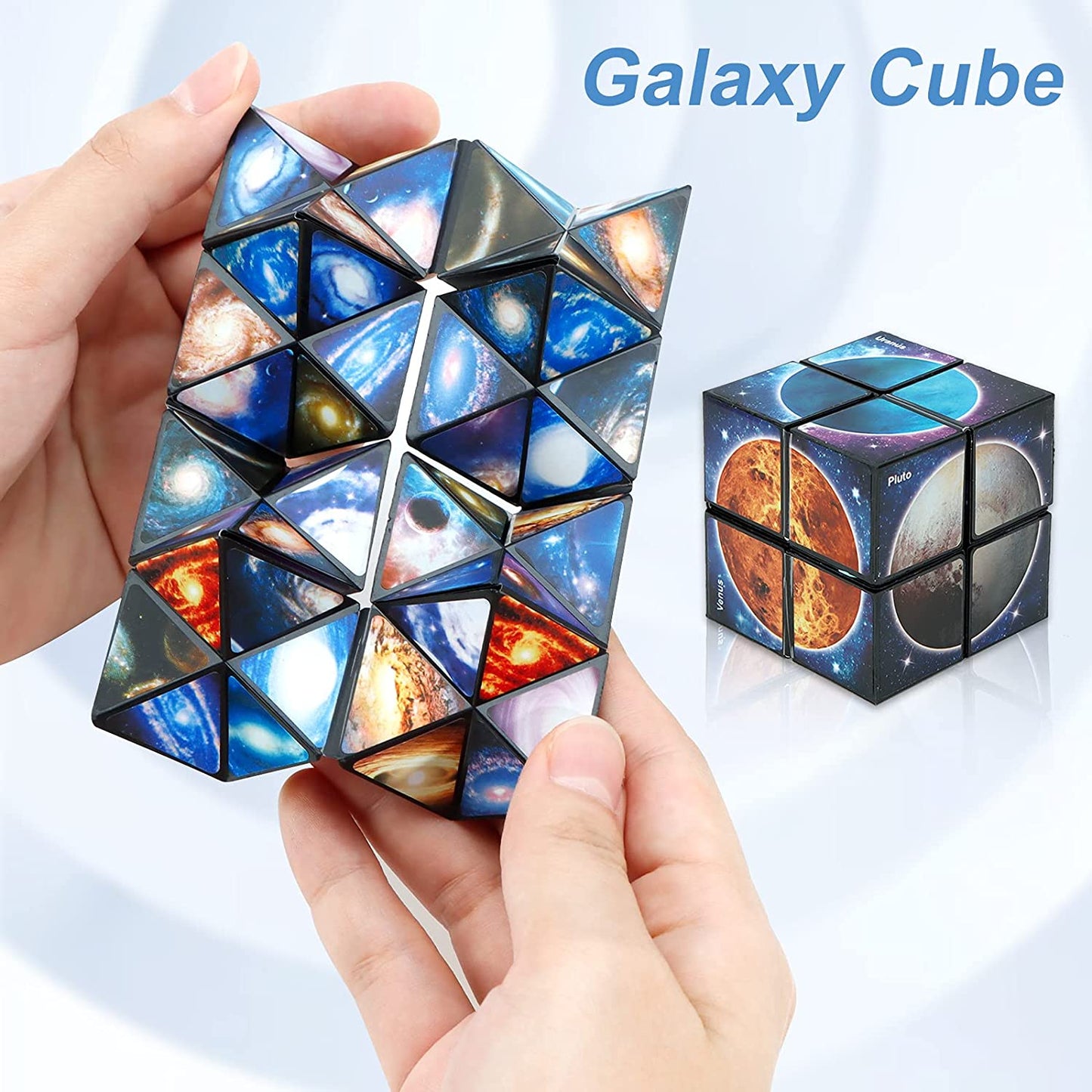 Star Cube Magic Cube 2 in 1 Set, Yoshimoto Cube Infinity Magic 3D Puzzle Cubes for Kids and Adults
