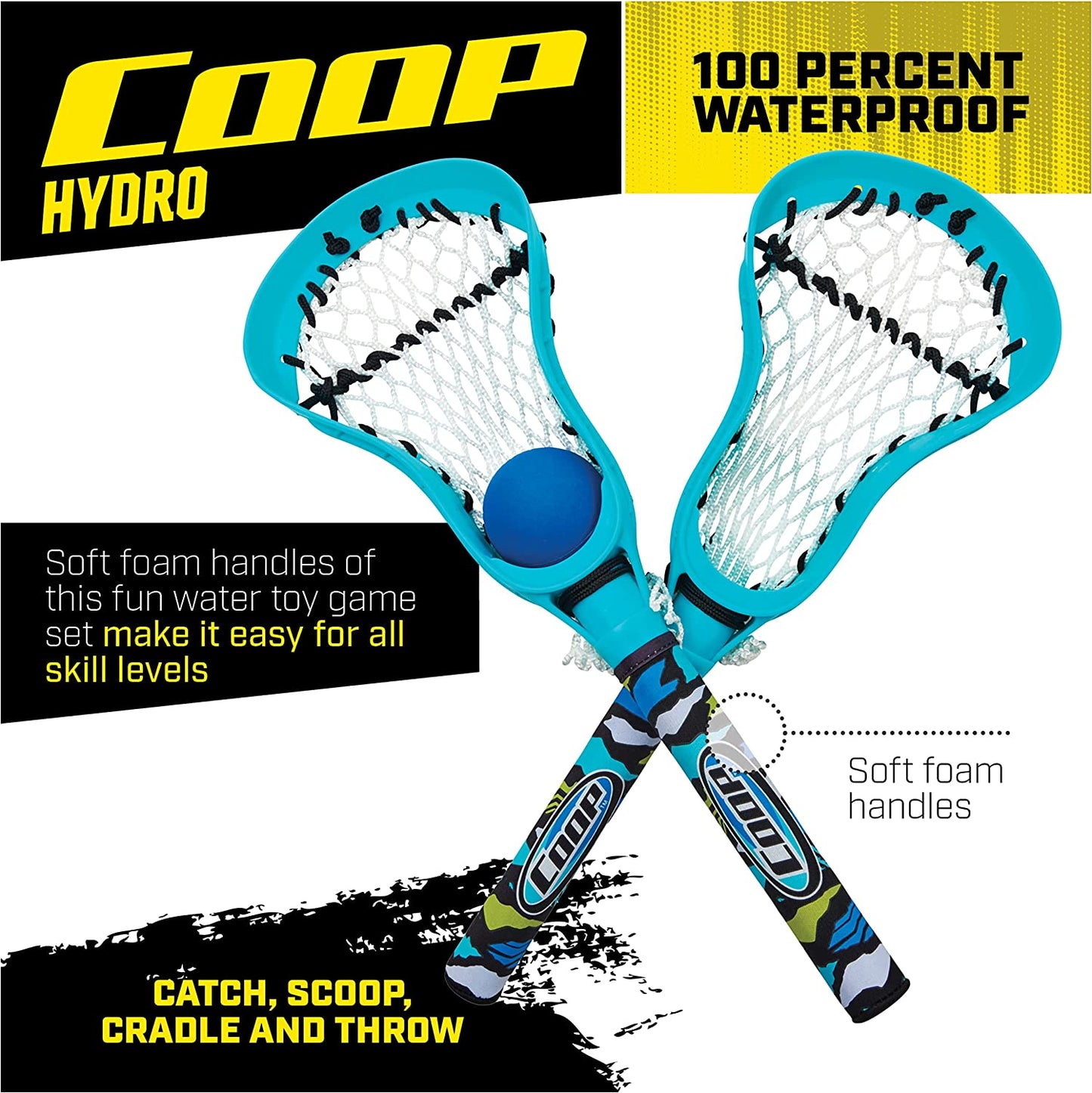  Hydro Lacrosse, Blue, Outdoor Games For Adults & Kids