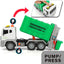 Garbage Truck Toy Friction-Powered Recycling Truck Toy with 4 Rear Loader Trash Cans,Dump Truck Toy Play Vehicles Car Toys Gifts for 3 4 5 6 Years Old Kids Boys Girls