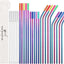 20 Pack Reusable Stainless Steel Metal Straws,10.5" & 8.5" Reusable Drinking Straws with 20 Silicone Tips 5 Straw Brushes 1 Travel Case,Eco Friendly Extra Long Metal Straw Fit for 20 24 30 oz Tumbler