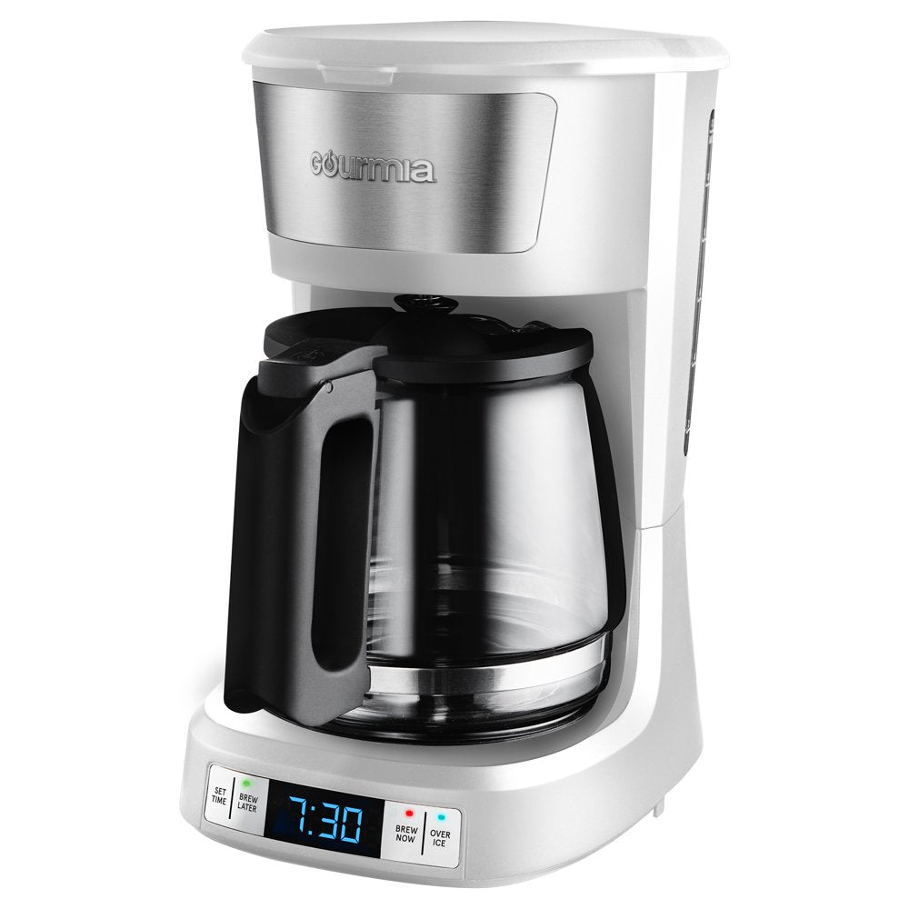 Gourmia 12 Cup Programmable Hot & Iced Coffee Maker with Keep Warm Feature