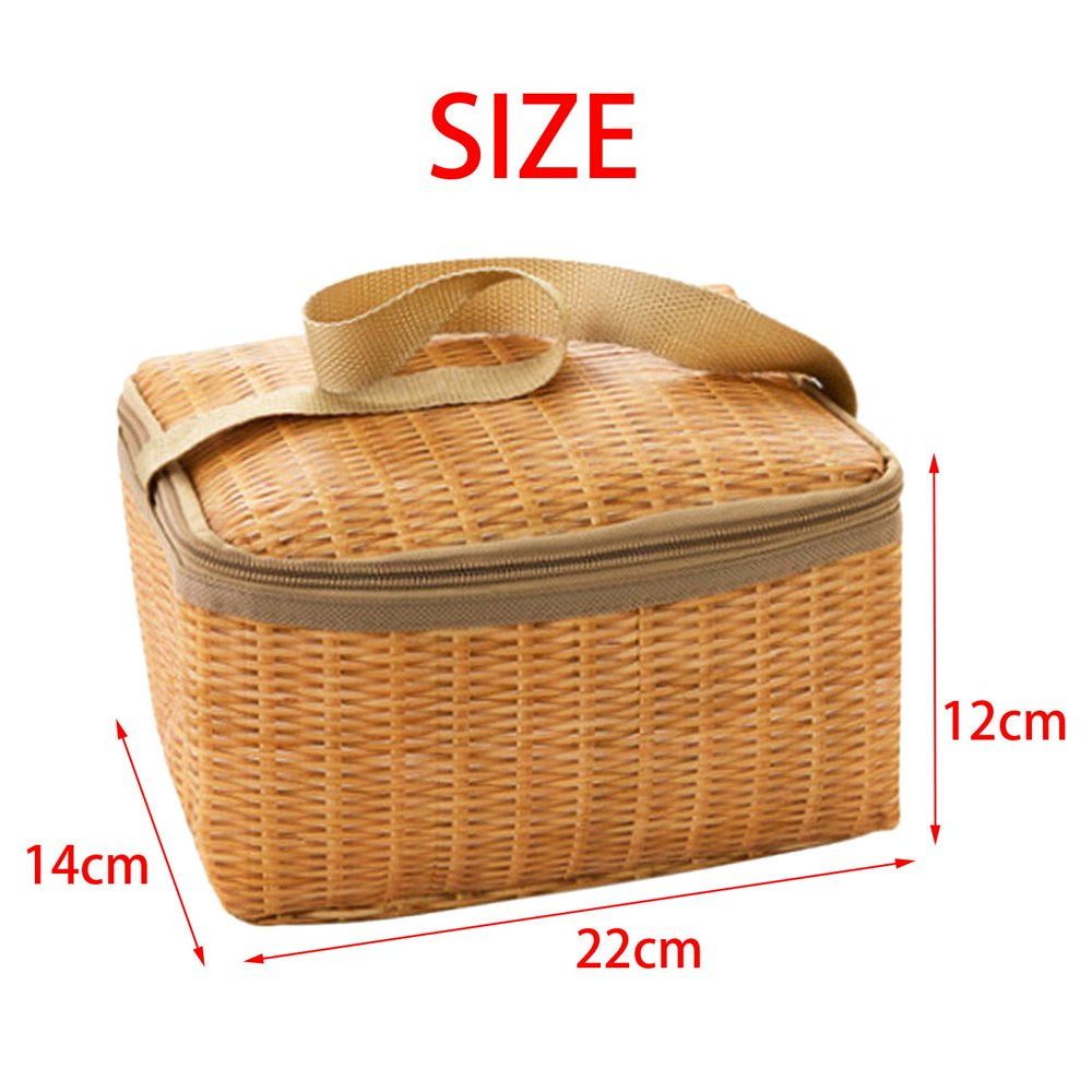 Outdoor Insulated Waterproof Rattan Food Container Basket