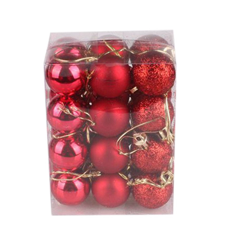 24Pcs Christmas Balls Ornaments for Xmas Christmas Tree - Shatterproof Christmas Tree Decorations Hanging Ball for Holiday Wedding Party Decoration