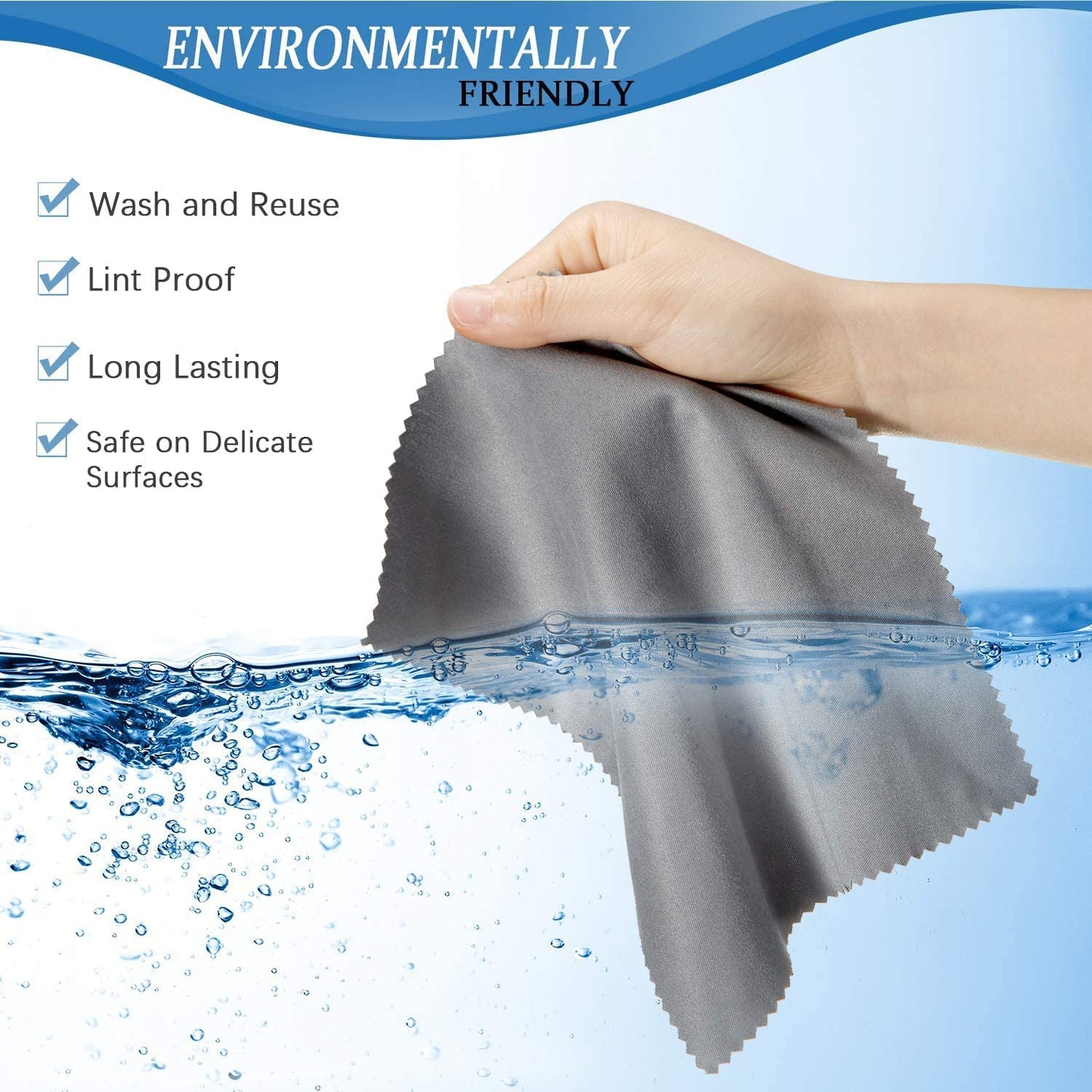 40 Pcs Microfiber Cleaning Cloths Reusable Cleaning Cloths 