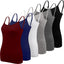 6 Pcs Women's Camisole Tops Undershirts Adjustable Spaghetti Strap Tank Top