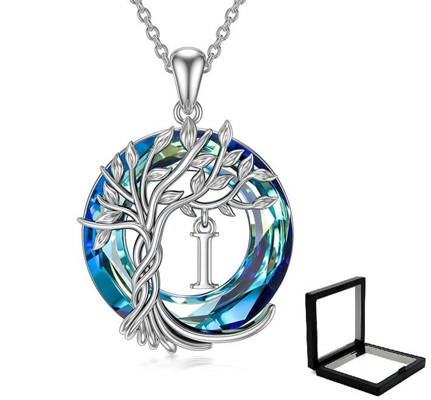 Tree of Life Necklace for Women with Initial Letter