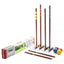 Croquet Set - Includes 4 Croquet Wood Mallets, 4 All Weather Balls, 2 Wood Stakes and 9 Metal Wickets - Classic Family Outdoor Game - Starter Set