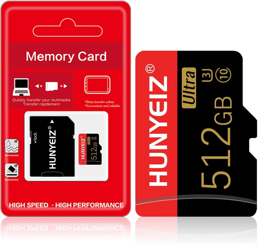 512GB Micro SD Class 10 microSDXC High Speed Memory Card for Galaxy Smartphone Digital Camera Tablet and Drone（512GB）