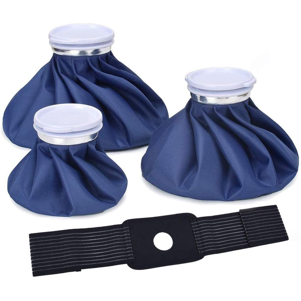 4 Pcs Set of Hot & Cold Reusable Packs with Appliance Wrap - Hot & Cold Therapy and Pain Relief, 3 Sizes