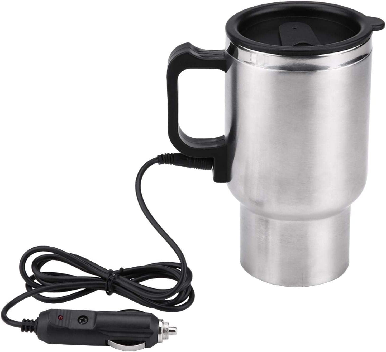 12V Car Kettle, Portable 450Ml Car Kettle Boiler Stainless Steel Electric Kettle Heating Travel Cup Coffee Mug, Electric Teapot Quick Boiling