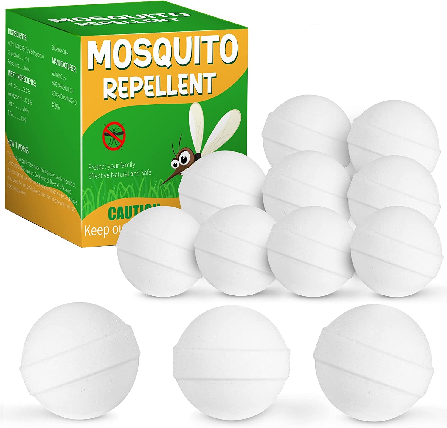 12 Pack Mosquito Repellent, Keep Mosquito Away for Outdoor Patio Home Travel Camping Yard, Powerful Mosquito Barrier