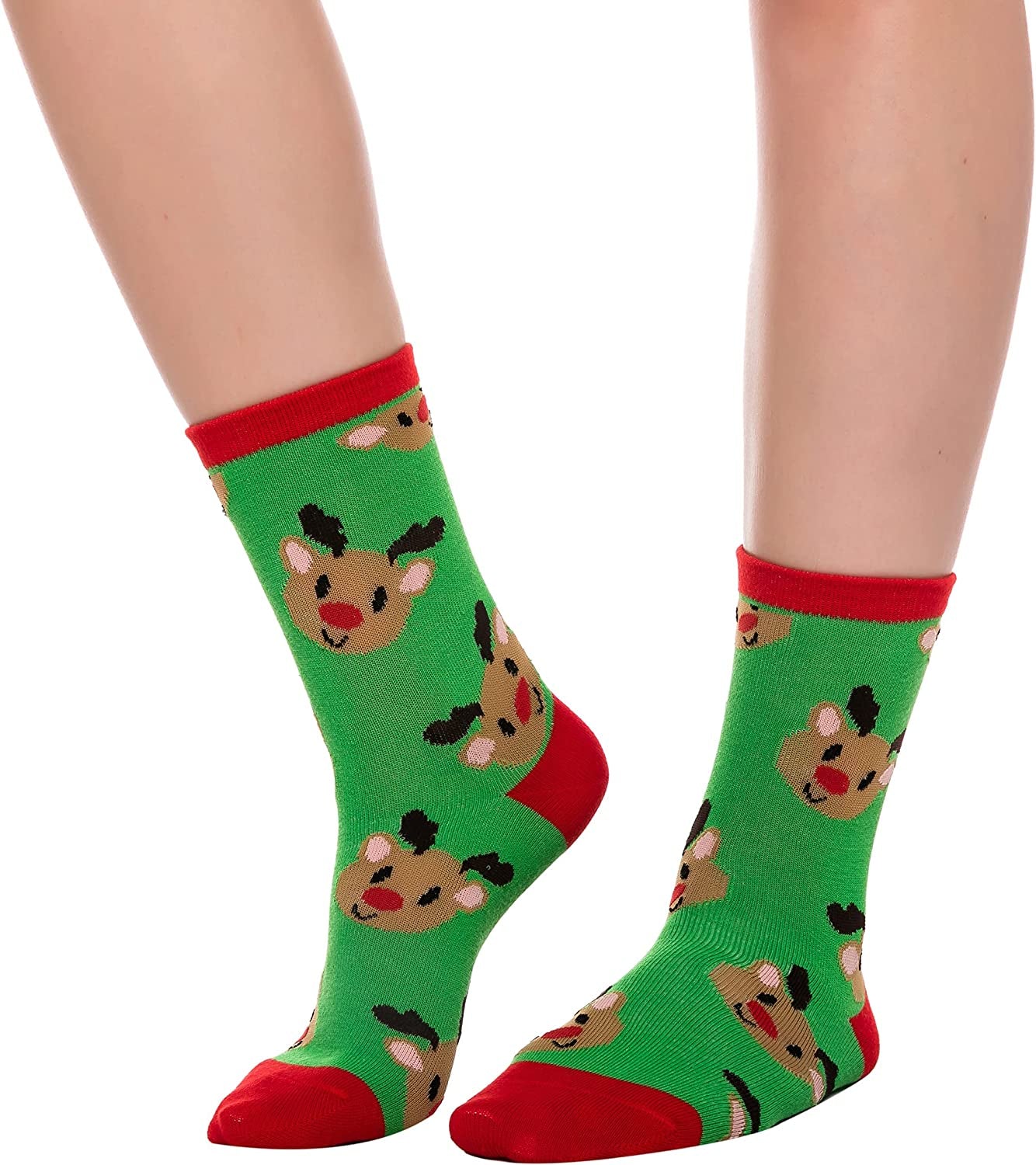 JOYIN 12 Pairs Christmas Cotton Socks, Holiday Warm Soft Socks for Winter Christmas, Holiday or Birthday Gift