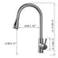 Touch Kitchen Sink Faucet Pull Out Sprayer Brushed Nickel Mixer Tap