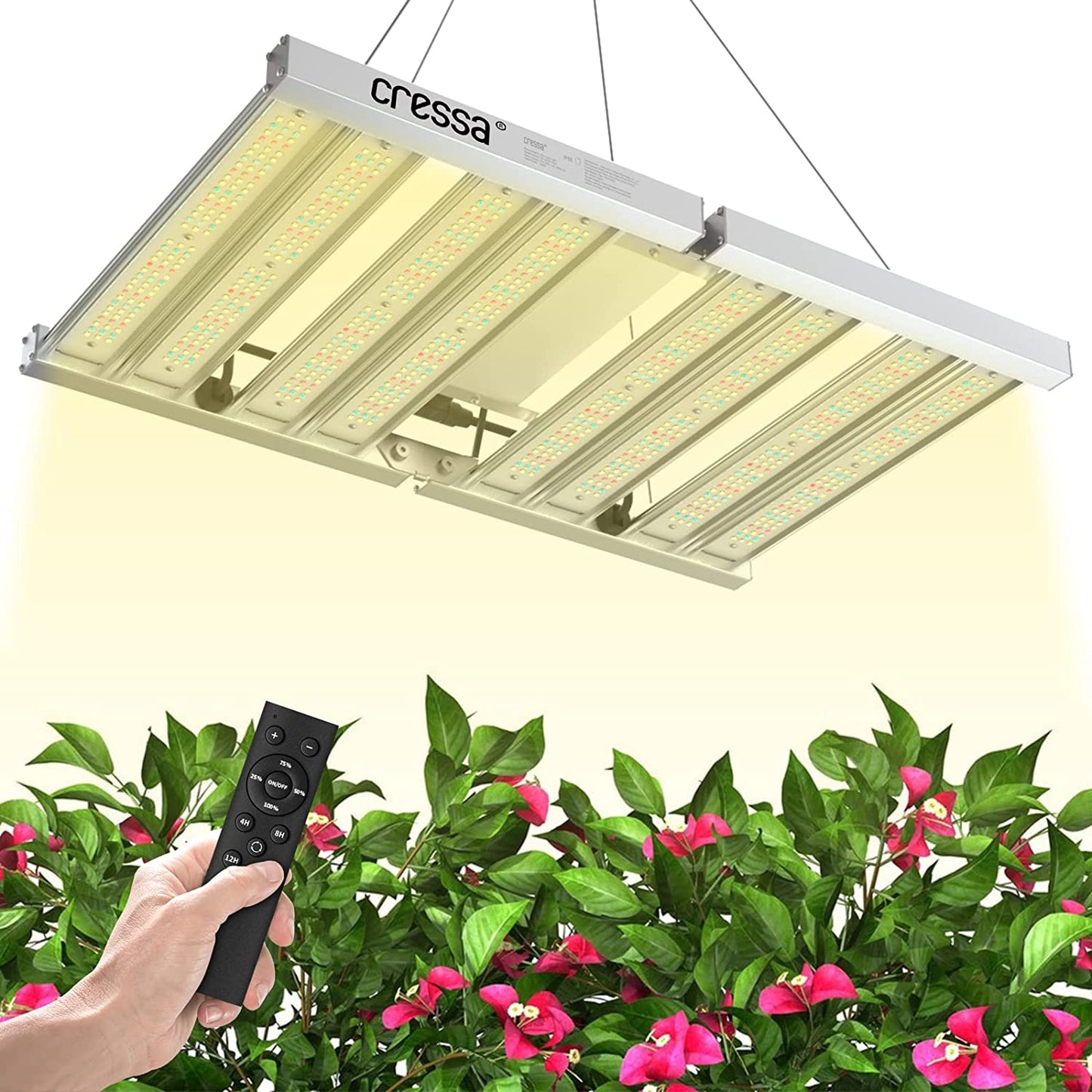 Grow Light for Indoor Plant, Horizontal Plant Growth Lamp for Indoor Plants with Red/Blue Spectrum, Full Spectrum Adjustable Gooseneck, 3/9/12H Timer 3 Switch Modes, 3 Head
