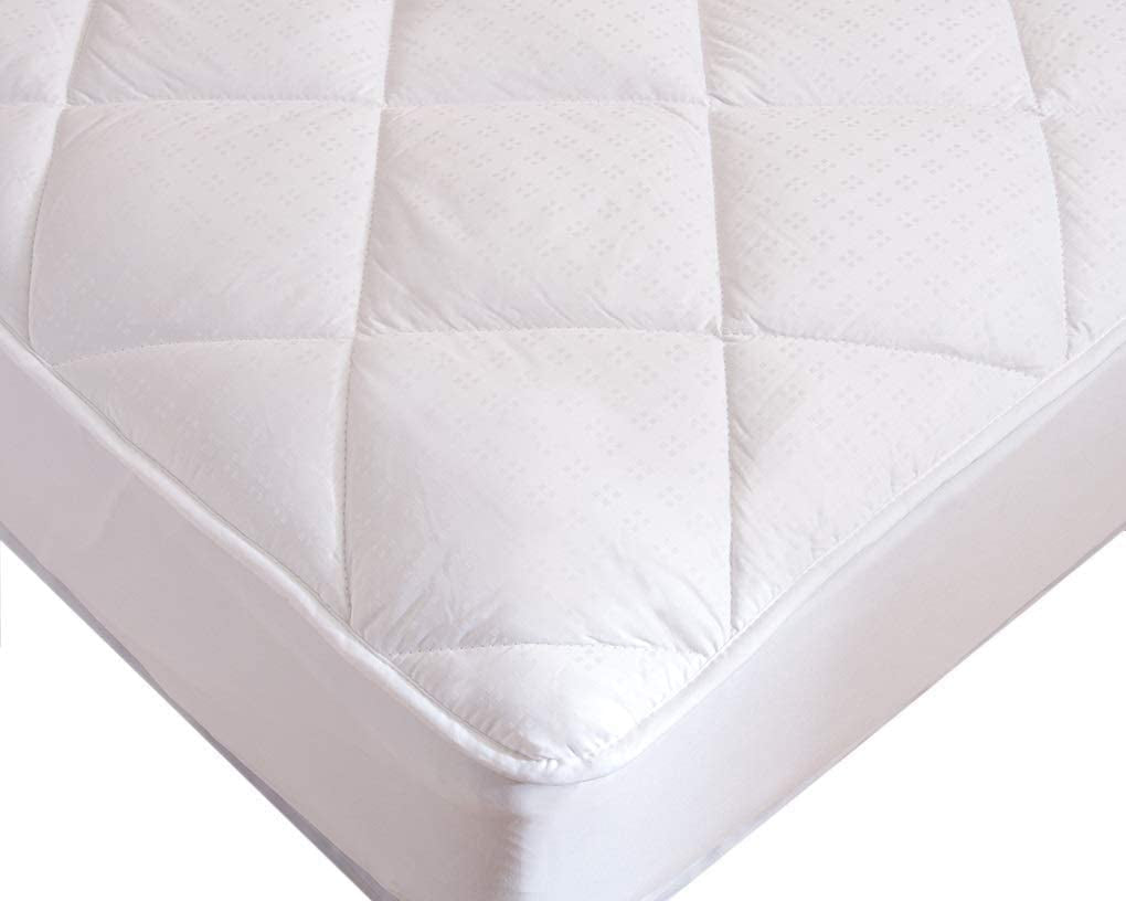 MAXI Queen Mattress Pad Topper Fitted | down Alternative Mattress Cover, 100% Cotton Top, 300 TC Quilted | Highly Breathable, Full Coverage Bed Mattress Pad | Queen 60X80 Stretchable up to 18"