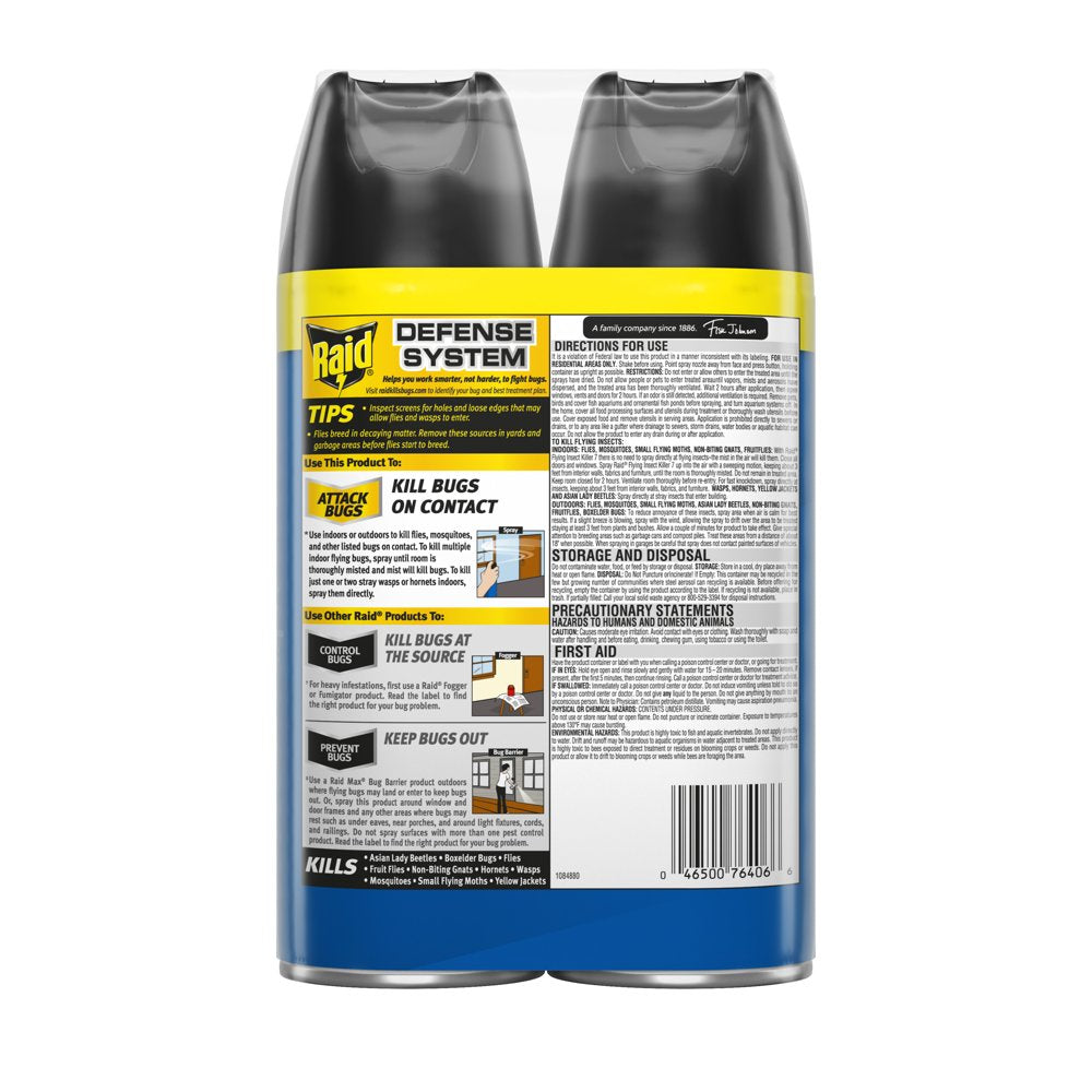 Raid Flying Insect Killer 7, 15 Oz, 2 Ct