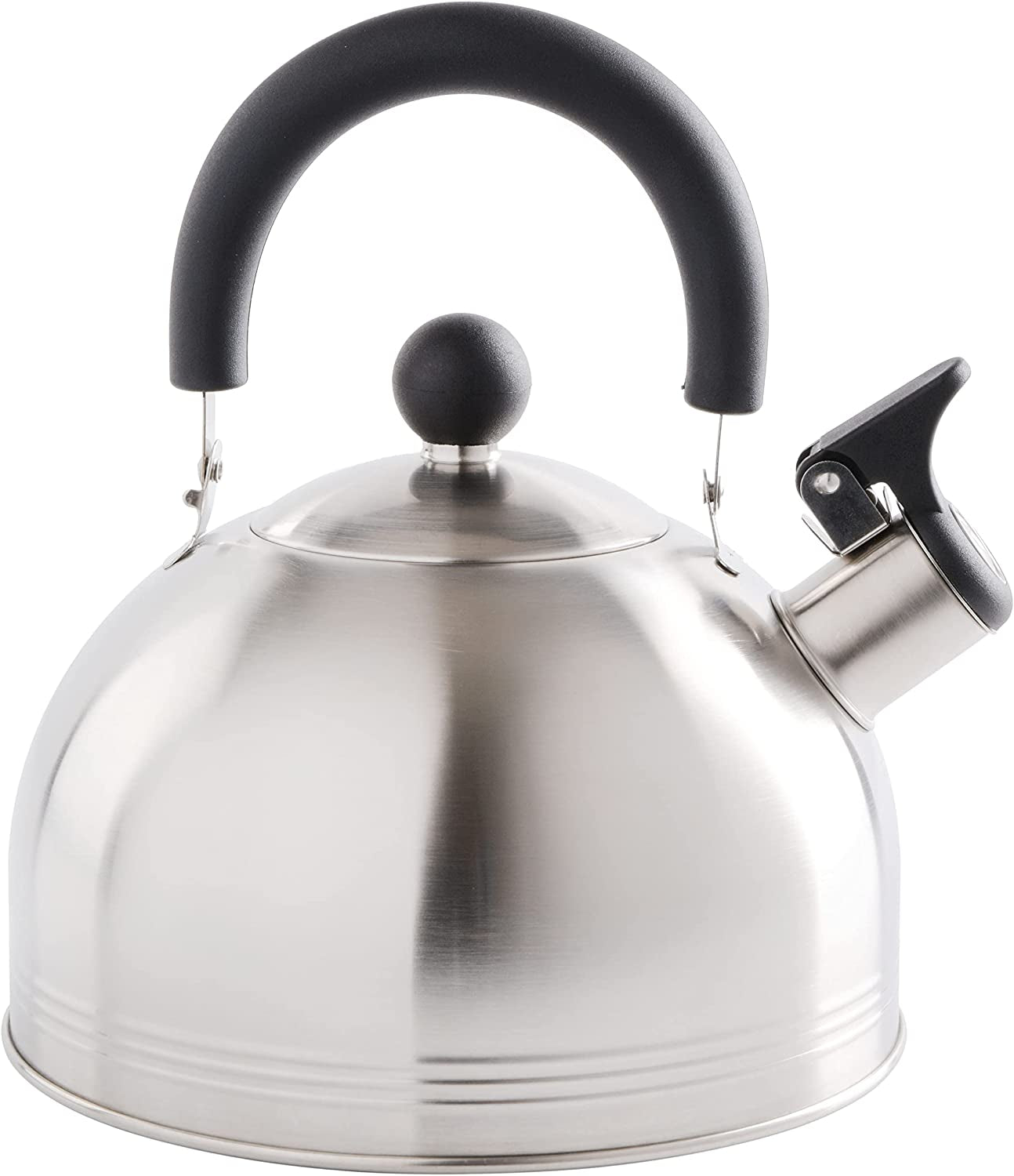 Mr. Coffee Carterton Stainless Steel Whistling Tea Kettle, 1.5-Quart