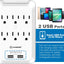 Outlet Extender, 6-Outlet Wall Mount Surge Protector, 900 Joules Plug Power Strip with 2 USB 2.4A, Protection Indicator LED Light, Space Saving Design, ETL Certified(2 Pack)
