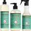 Mrs. Meyer's Kitchen Essentials Set, Includes: Hand Soap, Dish Soap, and All Purpose Cleaner, Geranium, 3 Count Pack