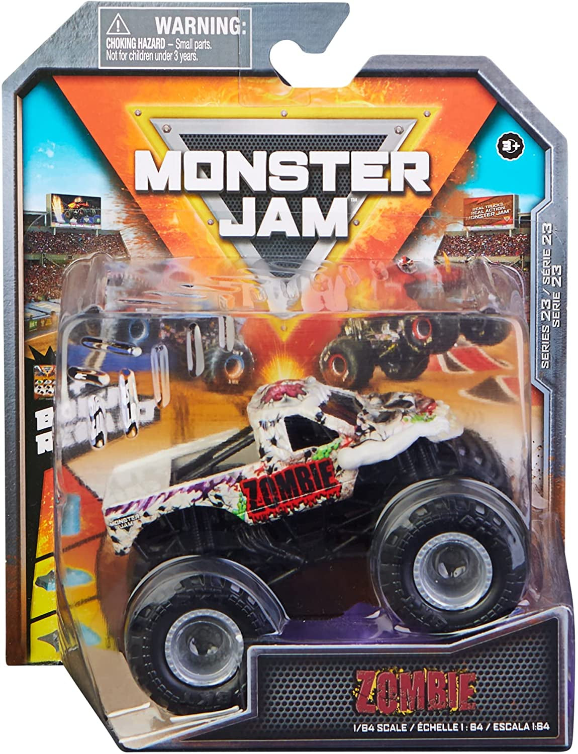 Monster Jam 2022 Spin Master 1:64 Diecast Truck with Bonus Accessory: World Finals Zombie