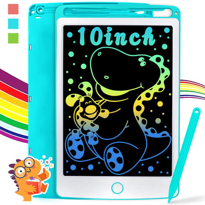 LCD Writing Tablet 10 Inch Drawing Pad, Electronic Graphics Tablet, Led Writing Tablet Toys for Toddlers Kids, Doodle Board School Supplies Gifts for Kids Adults, Blue