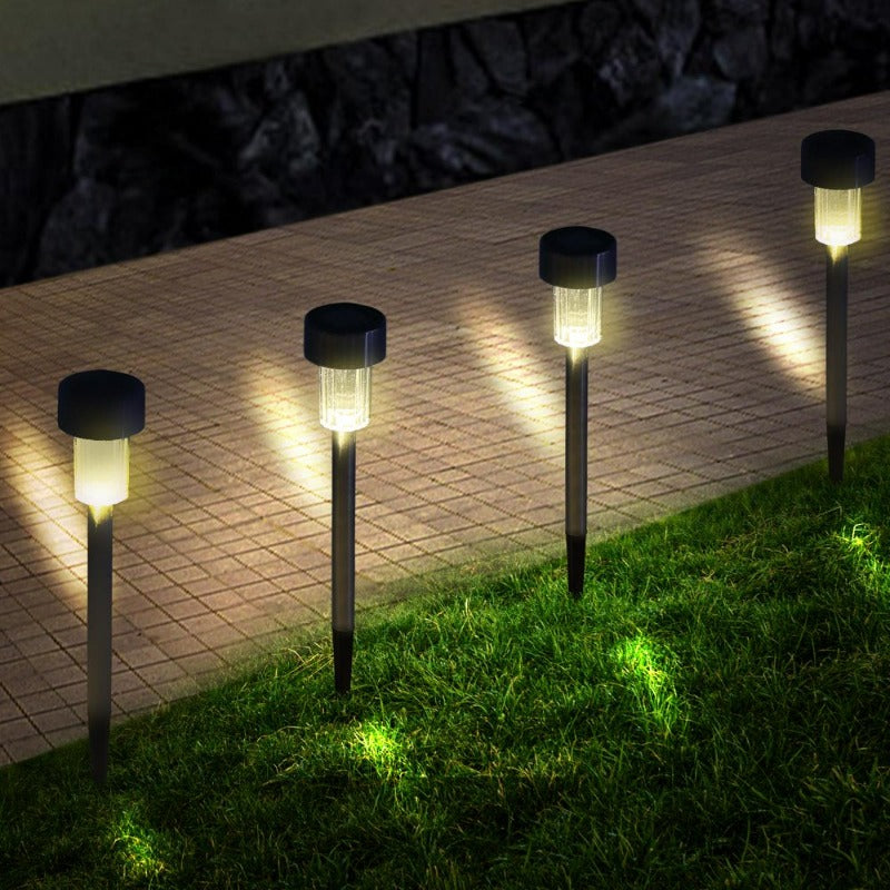  24 Pack Stainless Steel LED Solar Energy Lights