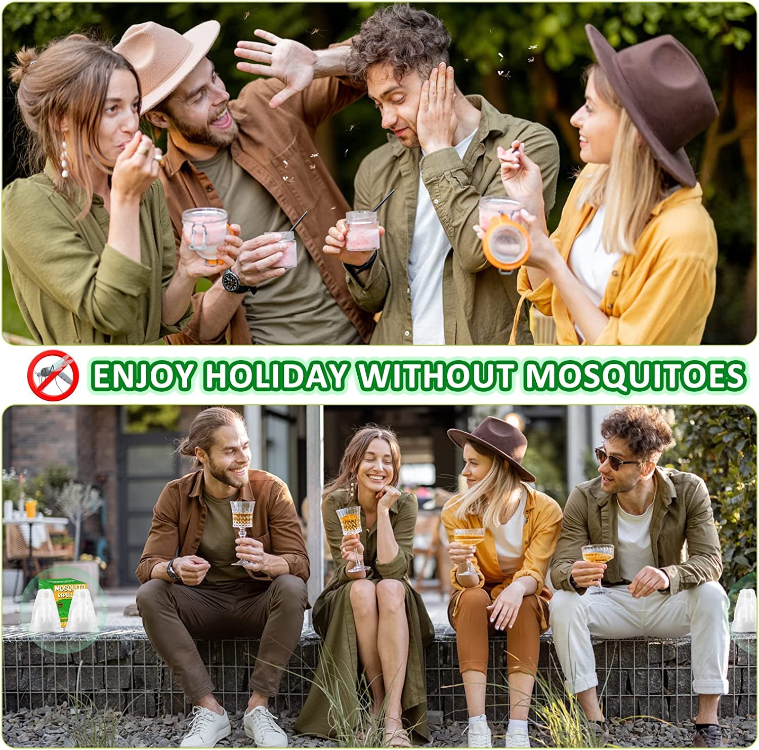 12 Pack Mosquito Repellent, Keep Mosquito Away for Outdoor Patio Home Travel Camping Yard, Powerful Mosquito Barrier