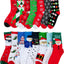 15 Pairs Women'S Christmas Socks Gifts for Women Girls Funny Novelty Colorful Cotton Holiday Crew Socks