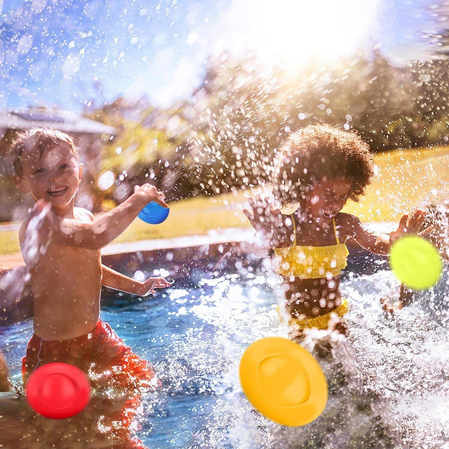 Silicone Water Balloon, Reusable Water Balloons, Water Balls for Kids Aldult, Water Bomb Splash Balls for Swimming Pool, Water Fight Game, Outdoor Summer Party (8pcs)