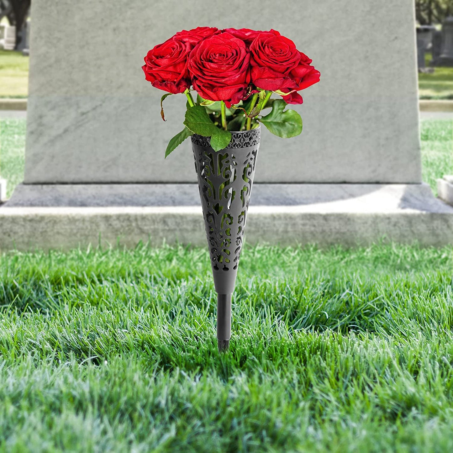 6 pcs Grave Vase,Memorial Floral Vase 