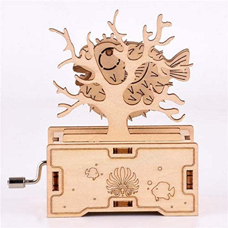 DIY 3D Wooden Puzzle Model Kit, Wooden Music Box, Hand Crank Engraved Vintage Music Case,Fun and Creative Puzzle Craft Kit, Brain Teaser and Educational STEM DIY Building Toy