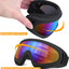  2 Pairs Motorcycle Goggles Fit Helmet, ATV Ski Goggles Anti-UV Dustproof Windproof Dirt Bike Goggles for Youth Men Women