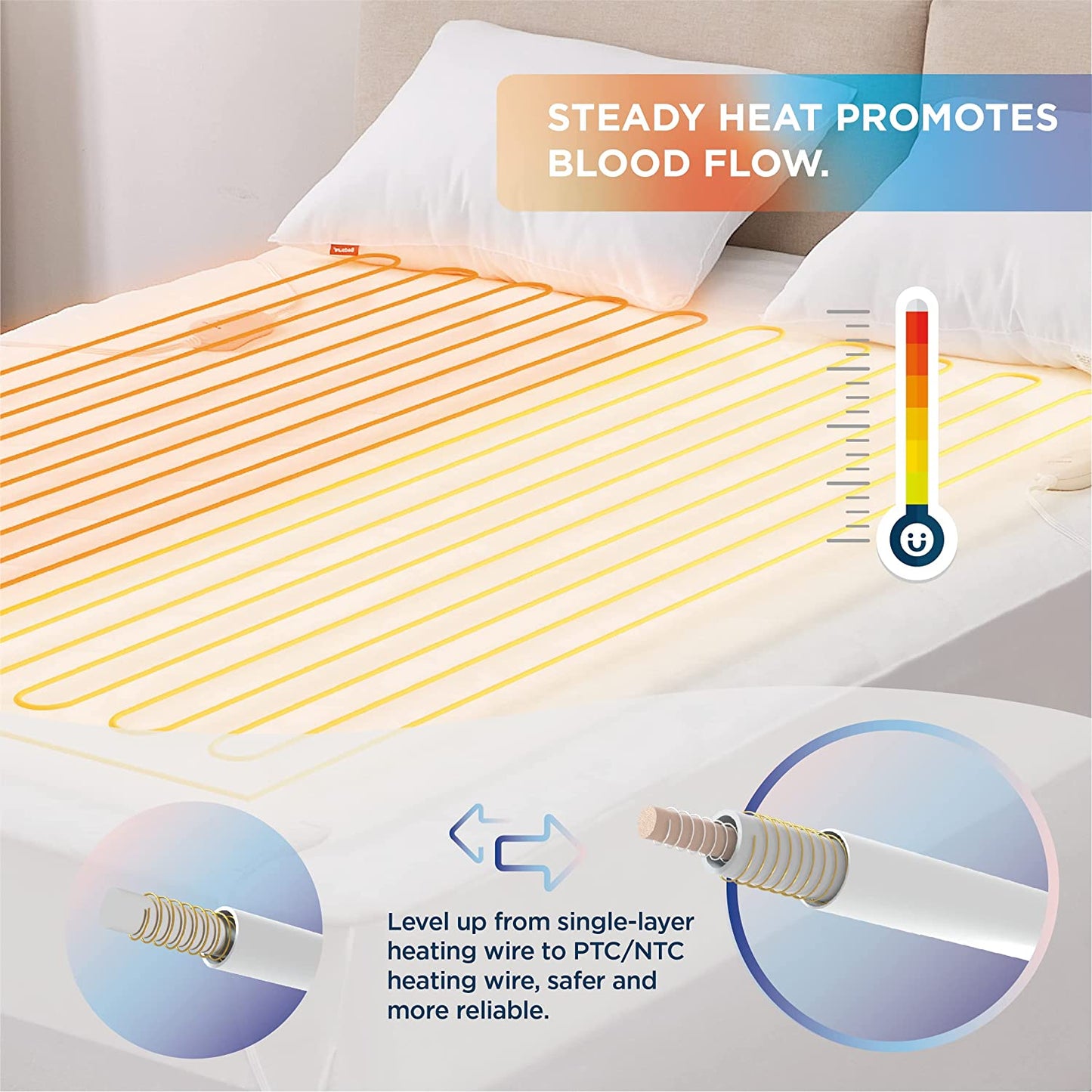 Bedsure Heated Mattress Pad King Size - Bed Warmer with Dual Control and 4 Heat Settings, Coral Fleece Electric Mattress Pad With10 Hr Timer & Auto Shut off (King, 78"X80")