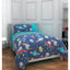 Kids Blue Outer Space Comforter 2 Piece Set, Twin