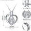 S925 Sterling Silver Birth Stone Heart Pendant Necklaces 