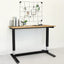 Height Adjustable Computer Desk Electric, 48 X 24 Inches, Black Frame Teak Tabletop