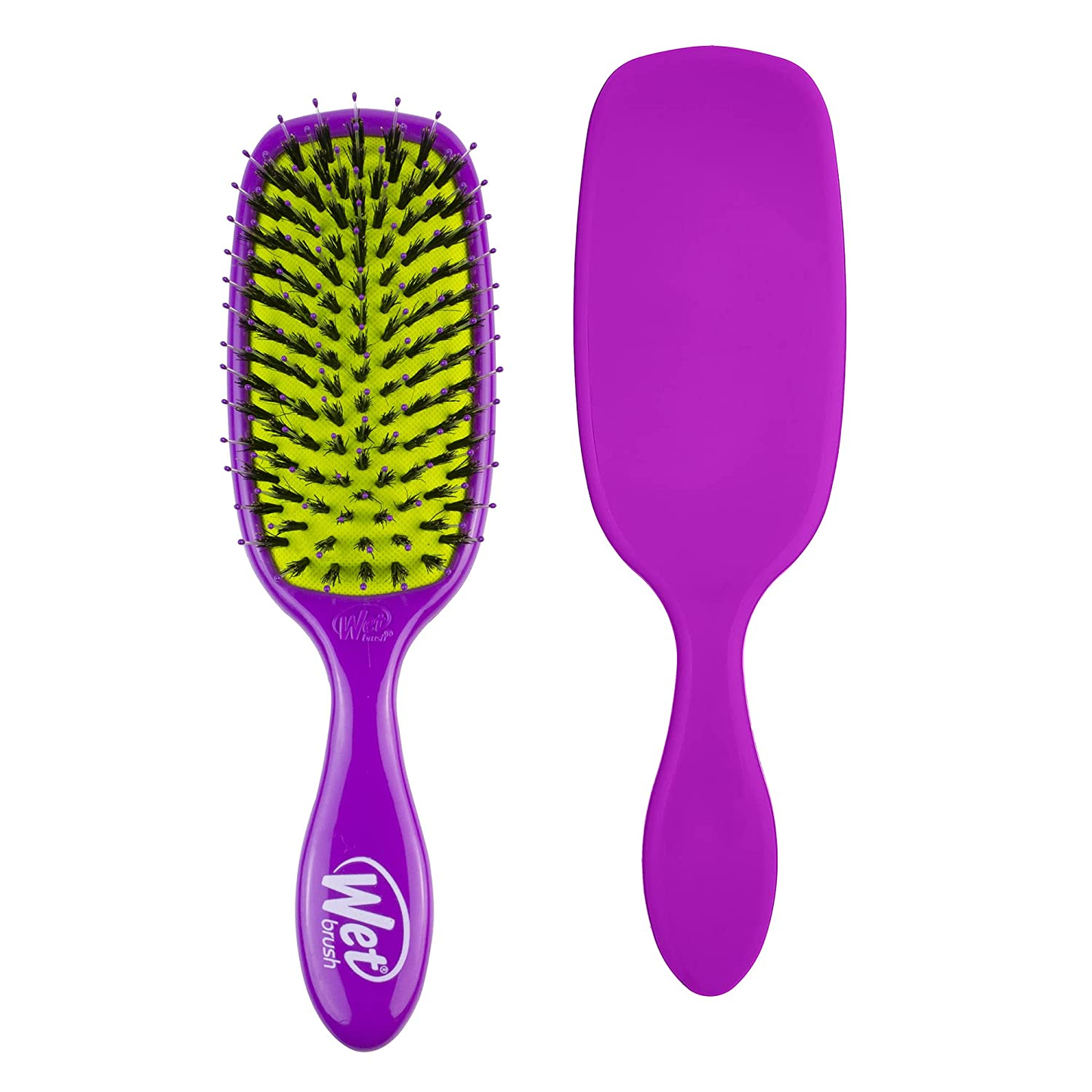 Wet Brush Shine Enhancer Hair Brush – Pink - Exclusive Ultra-Soft Intelliflex Bristles - Natural Boar Bristles Leave Hair Shiny and Smooth for All Hair Types - for Women, Men, Wet and Dry Hair