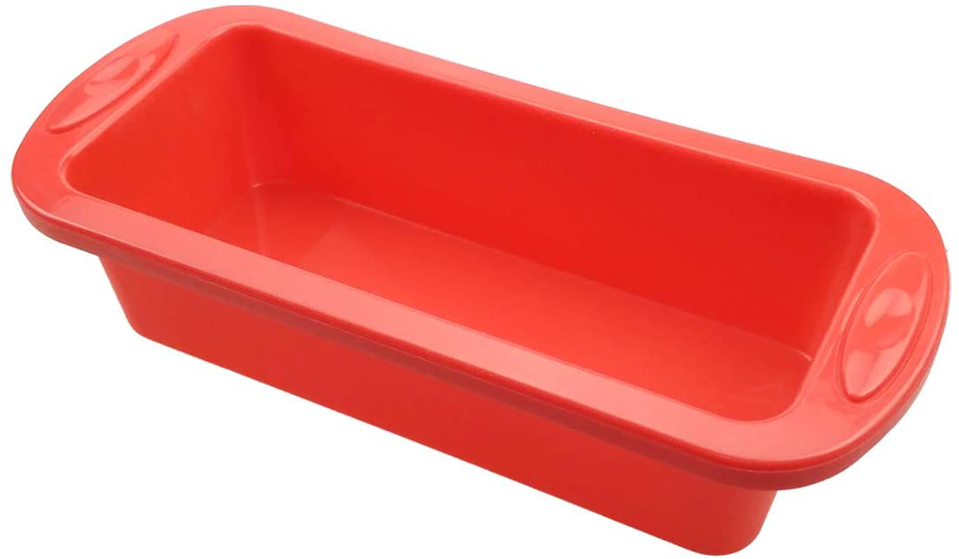 Silicone Bread and Loaf Pans - Set of 2 - SILIVO Non-Stick Silicone Baking Mold for Homemade Cakes, Breads, Meatloaf and Quiche - 8.9"x3.7"x2.5"