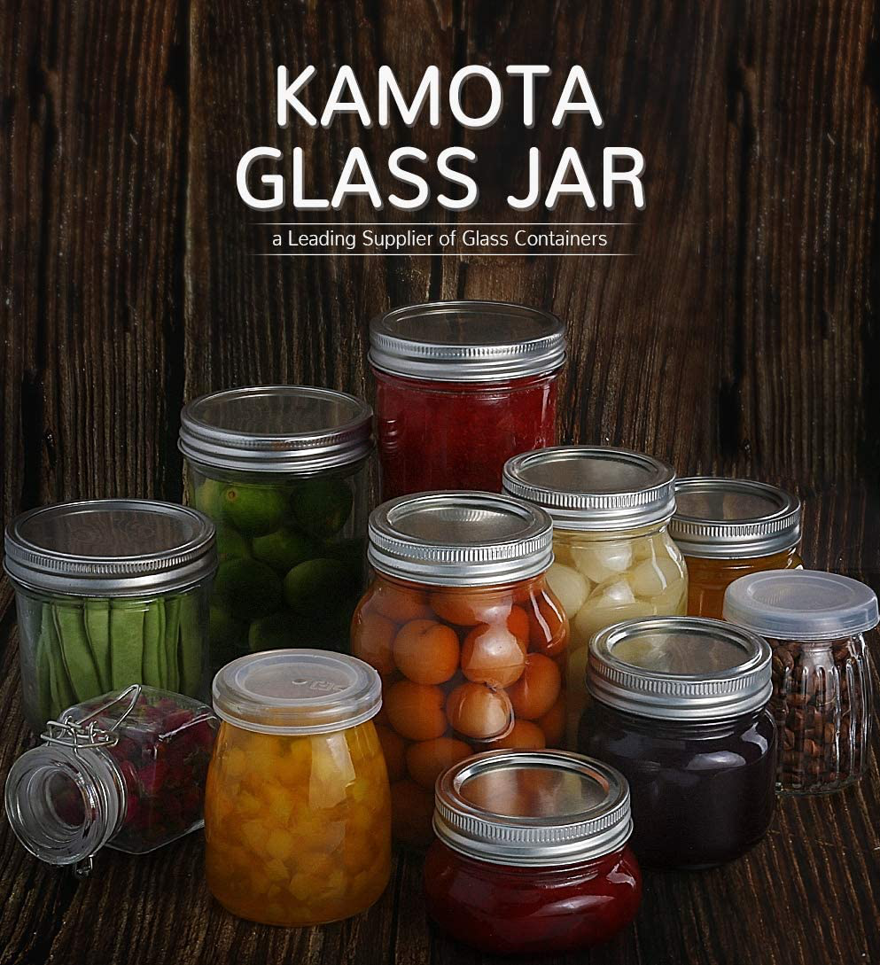 KAMOTA Mason Jars 10 oz With Regular Lids and Bands, Ideal for Jam, Honey, Wedding Favors, Shower Favors, Baby Foods, DIY Magnetic Spice Jars, 24 PACK, 30 Whiteboard Labels Included