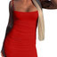 YMDUCH Women's Sexy Bodycon Party Dresses Spaghetti Strap Ruched Mini Club Dress